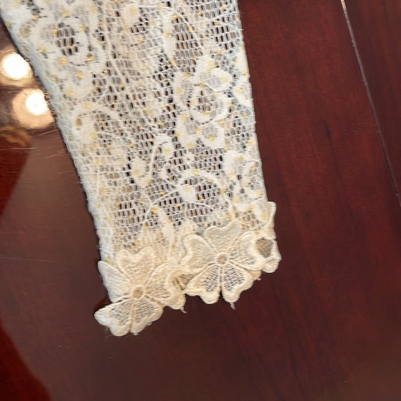 Vintage Denise Fashions Flapper wedding lace formal cream dress 6 - Picture 13 of 13